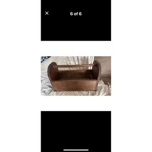 Vintage Primitive Hand Made Wood Tool Garden Caddy Tote Rustic 14" decor, home o